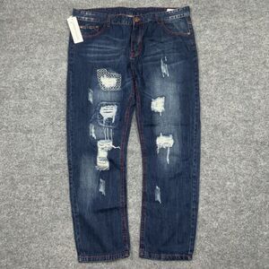 Ween Charm Jeans Mens Size 40 Blue Denim Distressed Straight